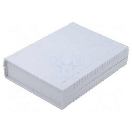 Carcasă ABS Gri IP54 cu Panou 136x185x40 mm | Electronic-mag.ro | Componente Electronice