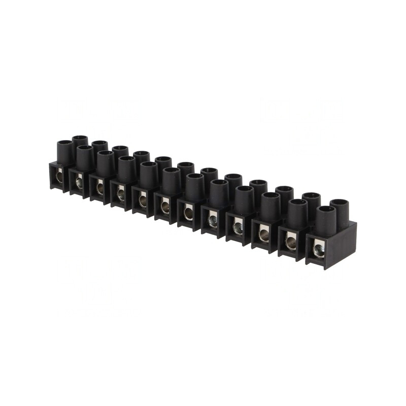 Regletă de Conexiuni cu Șurub 10mm2 400V 57A Neagră | Electronic-mag.ro | Componente Electronice