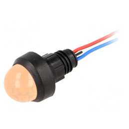 Lampă de control LED portocalie Ø13mm 12V | Electronic-mag.ro | Componente Electronice