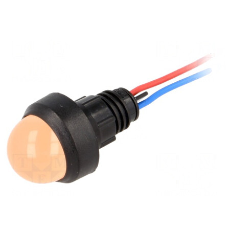 Lampă de control LED portocalie Ø13mm 12V | Electronic-mag.ro | Componente Electronice