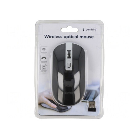 Mouse Optic Negru/Argintiu Wireless 10m 4 Butoane USB A | Electronic-mag.ro | Componente Electronice