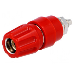 Soclu Banană Roșu 4mm 63A 60VDC | Electronic-mag.ro | Componente Electronice
