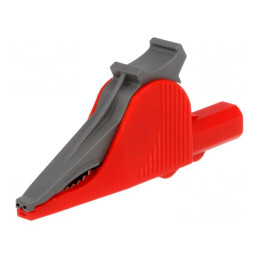 Bornă crocodil roșie 36A 1kVDC 41mm | Electronic-mag.ro | Componente Electronice