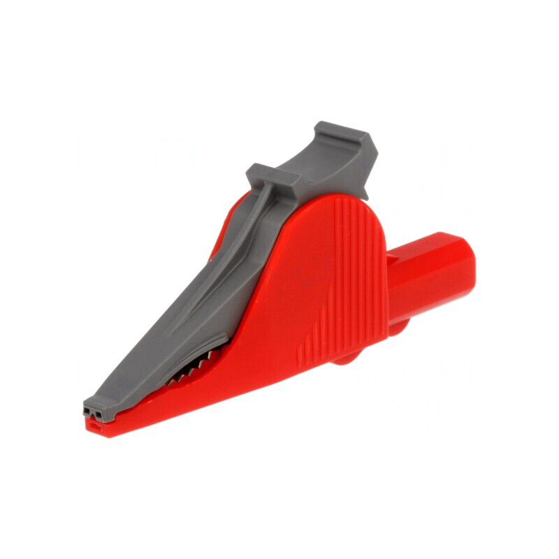 Bornă crocodil roșie 36A 1kVDC 41mm | Electronic-mag.ro | Componente Electronice