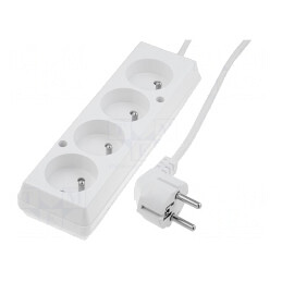Prelungitor Alb 4 Prize 1,5m 16A | Electronic-mag.ro | Componente Electronice