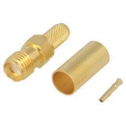 Mufă SMA mamă 50Ω pentru RG142/RG223/RG400 | Electronic-mag.ro | Componente Electronice