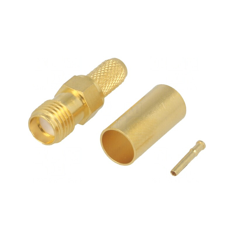 Mufă SMA mamă 50Ω pentru RG142/RG223/RG400 | Electronic-mag.ro | Componente Electronice