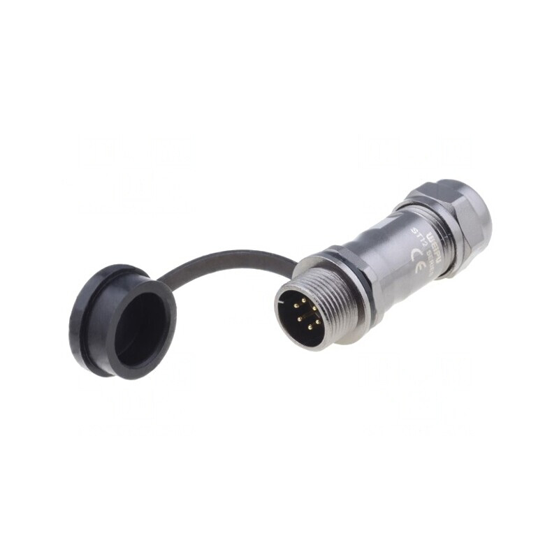 Mufă ST12 tată 6 PIN IP67 5A lipire cablu 125V | Electronic-mag.ro | Componente Electronice