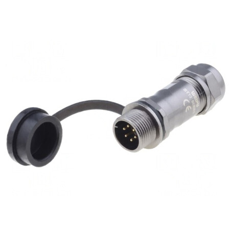 Mufă ST12 tată 6 PIN IP67 5A lipire cablu 125V | Electronic-mag.ro | Componente Electronice