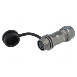 Mufă ST12 Mamă 5 PIN IP67 5-8mm 5A 180V | Electronic-mag.ro | Componente Electronice