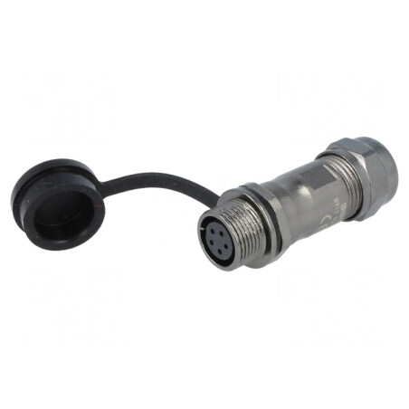 Mufă ST12 Mamă 5 PIN IP67 5-8mm 5A 180V | Electronic-mag.ro | Componente Electronice