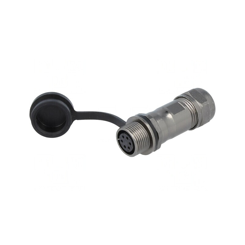 Mufă ST12 Mamă IP67 5A 125V pentru Cablu 5-8mm | Electronic-mag.ro | Componente Electronice