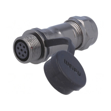 Mufă ST12 Mamă IP67 7 PIN 5A 125V pentru Cablu | Electronic-mag.ro | Componente Electronice