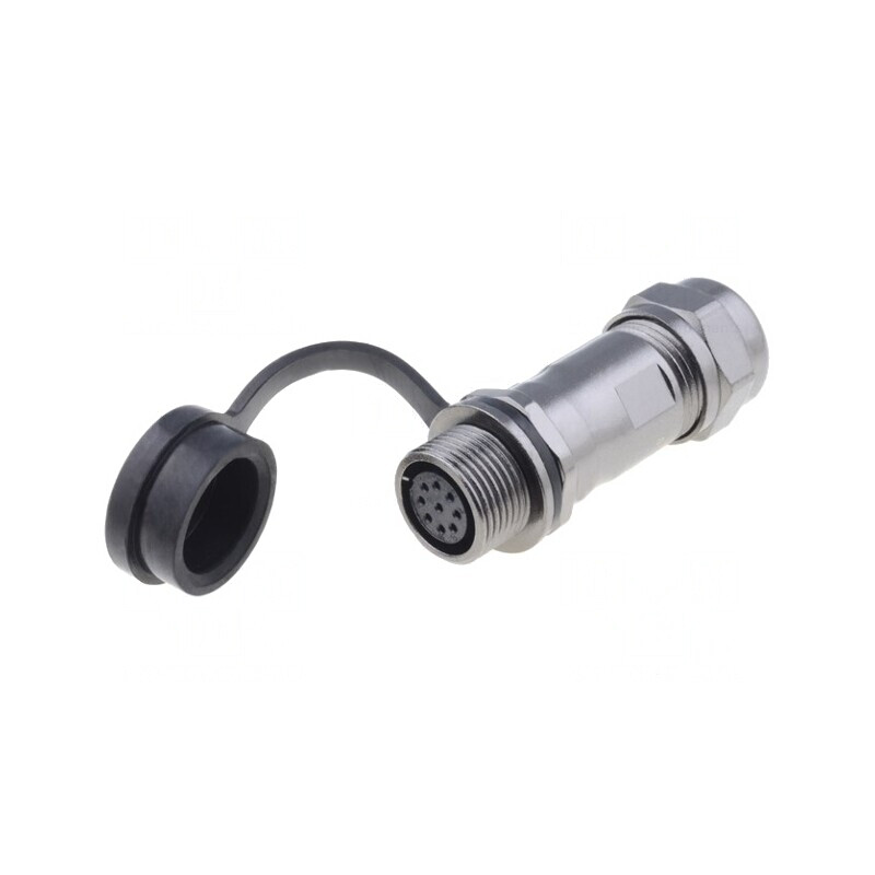 Mufă ST12 mamă IP67 9 PIN 125V 3A pentru cablu 5-8mm | Electronic-mag.ro | Componente Electronice
