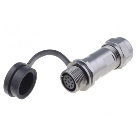 Mufă ST12 mamă IP67 9 PIN 125V 3A pentru cablu 5-8mm | Electronic-mag.ro | Componente Electronice