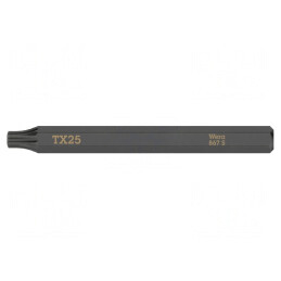 Capăt de șurubelniță Torx TX25 70mm 1/4" | Electronic-mag.ro | Componente Electronice