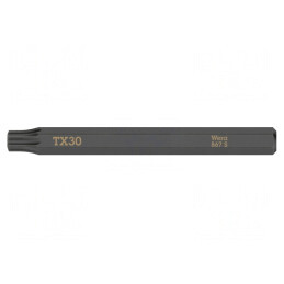 Capăt șurubelniță Torx TX30 70mm 1/4" | Electronic-mag.ro | Componente Electronice