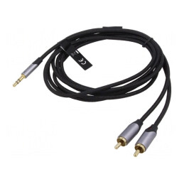 Cablu Audio Jack 3.5mm la RCA x2 5m Aurit