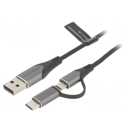 Cablu USB 2.0 0,5m USB A la Micro USB și USB C | Electronic-mag.ro | Componente Electronice