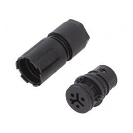 Conector Circular Mufă RST Mamă 3 PIN Argintat 8A 250V 4-7mm | Electronic-mag.ro | Componente Electronice