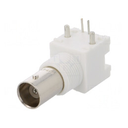 Soclu BNC 90° pentru Panou 50Ω THT | Electronic-mag.ro | Componente Electronice