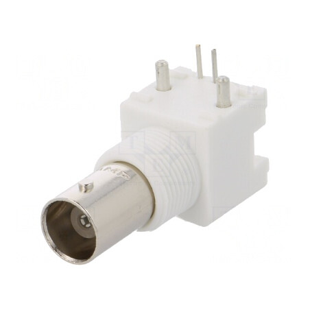 Soclu BNC 90° pentru Panou 50Ω THT | Electronic-mag.ro | Componente Electronice