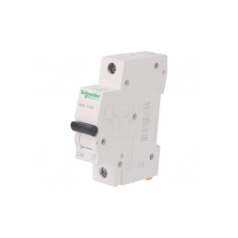 Întrerupător de Supracurent 25A 230/400VAC 1P 6kA | Electronic-mag.ro | Componente Electronice