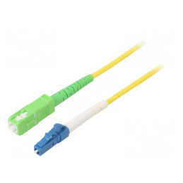 Patch Cord Fibră OS2 LC/UPC-SC/APC 10m Galben LSZH | Electronic-mag.ro | Componente Electronice