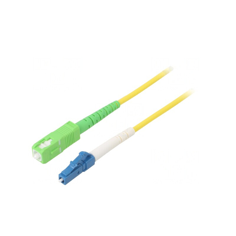 Patch Cord Fibră OS2 LC/UPC-SC/APC 10m Galben LSZH | Electronic-mag.ro | Componente Electronice