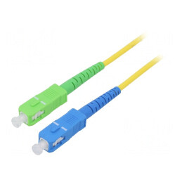 Patch cord fibră OS2 SC/APC-SC/UPC 10m galben LSZH | Electronic-mag.ro | Componente Electronice