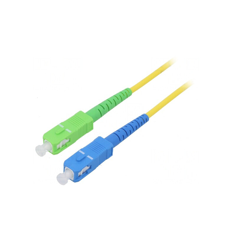 Patch cord fibră OS2 SC/APC-SC/UPC 10m galben LSZH | Electronic-mag.ro | Componente Electronice
