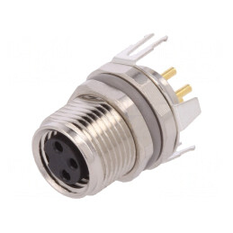 Conector M8 Mamă 3 PIN Ecranat IP67 60V | Electronic-mag.ro | Componente Electronice
