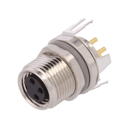 Conector M8 Mamă 3 PIN Ecranat IP67 60V | Electronic-mag.ro | Componente Electronice