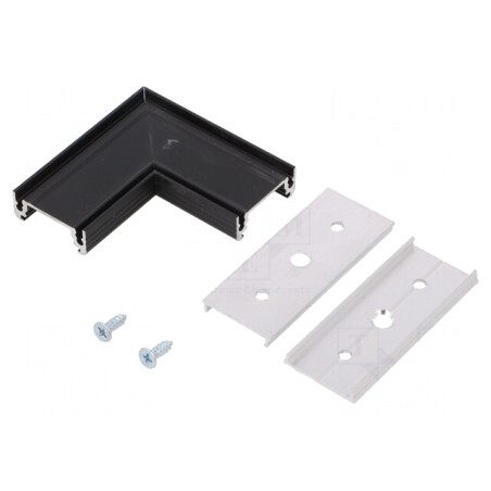 Conector 90° Aluminiu Anodat Negru SURFACE14 | Electronic-mag.ro | Componente Electronice