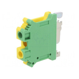 Terminal Îmbinare Șine 0.5-6mm2 2 Borne Galben-Verde | Electronic-mag.ro | Componente Electronice