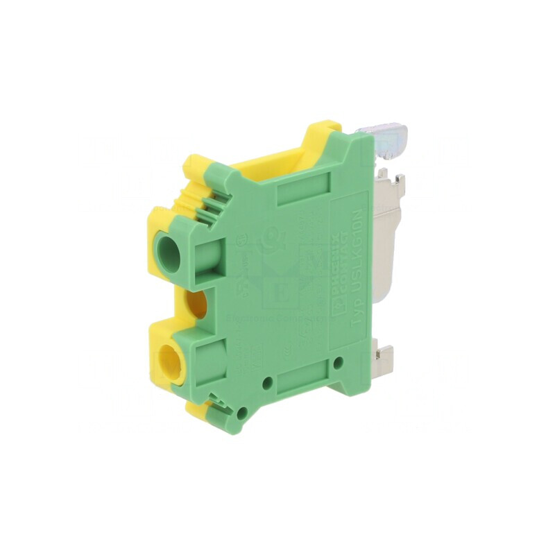 Terminal Îmbinare Șine 0.5-6mm2 2 Borne Galben-Verde | Electronic-mag.ro | Componente Electronice