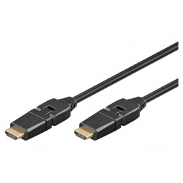 Cablu HDMI 1.4 cu Mufă Mobilă ±90° 2m