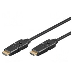 Cablu HDMI 1.4 cu Mufă Mobilă ±90° 2m | Electronic-mag.ro | Componente Electronice