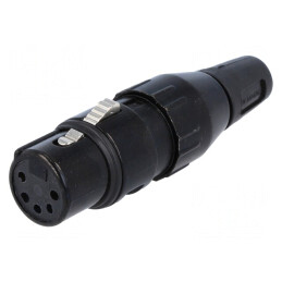 Mufă XLR Mamă 5 Pin Lipire Argintat | Electronic-mag.ro | Componente Electronice