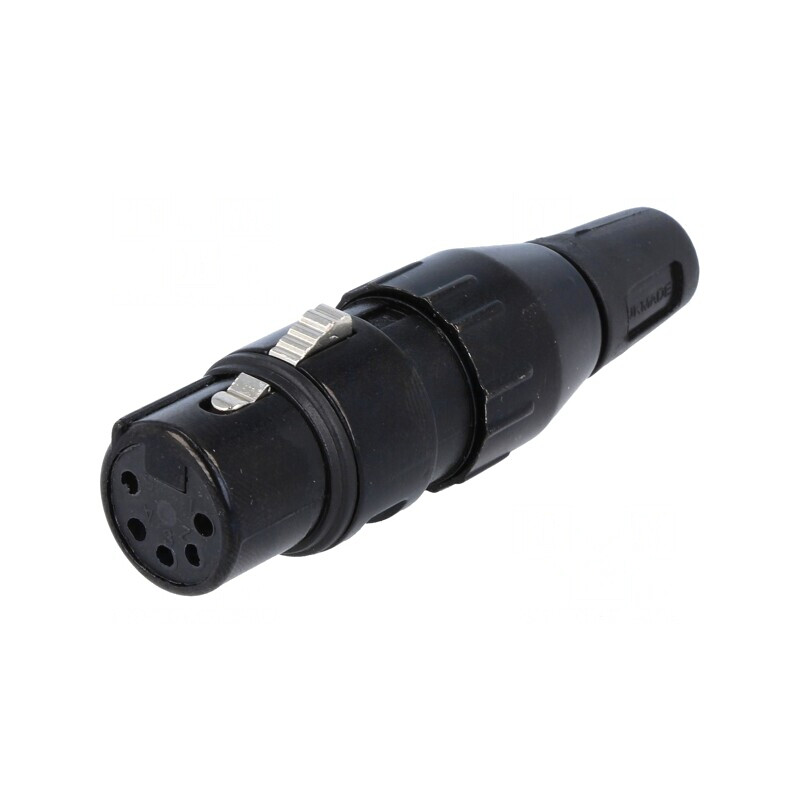 Mufă XLR Mamă 5 Pin Lipire Argintat | Electronic-mag.ro | Componente Electronice