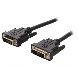 Cablu DVI-D Dual Link 1m Negru | Electronic-mag.ro | Componente Electronice