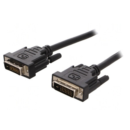 Cablu DVI-D Dual Link 1m Negru | Electronic-mag.ro | Componente Electronice