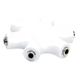 Splitter Jack 3,5mm 6x Alb 0,2m | Electronic-mag.ro | Componente Electronice