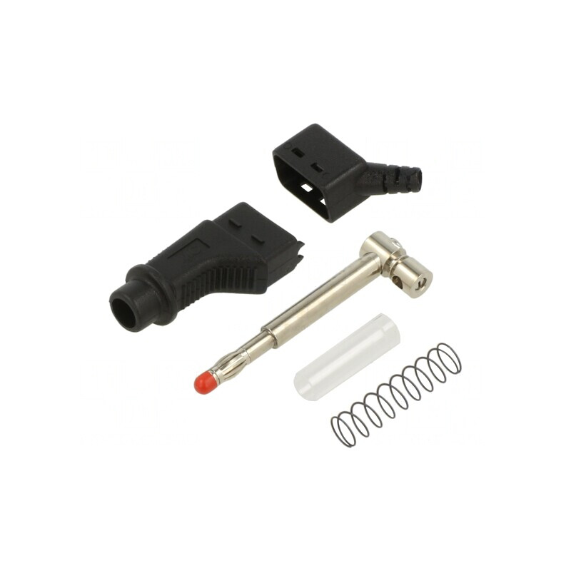 Mufă banană 4mm 19A 600V neagră | Electronic-mag.ro | Componente Electronice