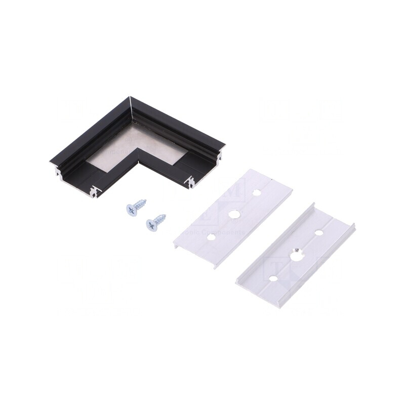 Conector 90° Aluminiu Negru Anodizat GROOVE14 | Electronic-mag.ro | Componente Electronice