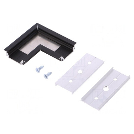 Conector 90° Aluminiu Negru Anodizat GROOVE14 | Electronic-mag.ro | Componente Electronice