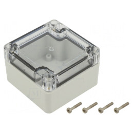 Carcasă Universală cu Bucșă din Alamă 75x75x45 mm | Electronic-mag.ro | Componente Electronice
