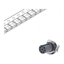 Soclu M12 8 PIN mamă pentru PCB DeviceNet/CANopen | Electronic-mag.ro | Componente Electronice
