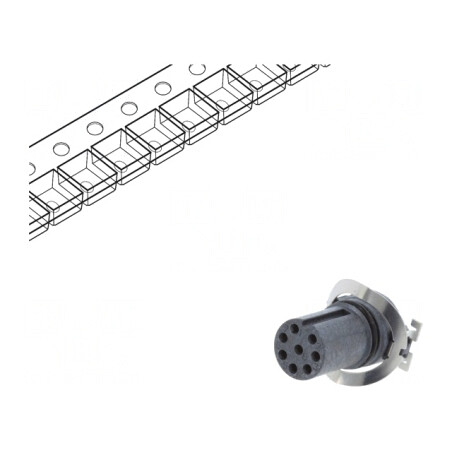 Soclu M12 8 PIN mamă pentru PCB DeviceNet/CANopen | Electronic-mag.ro | Componente Electronice