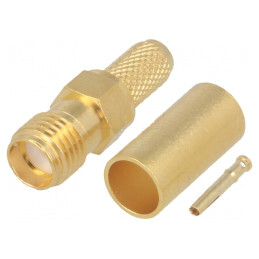 Mufă SMA mamă 50Ω lipire crimpat | Electronic-mag.ro | Componente Electronice
